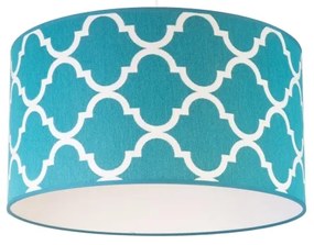 Duolla - Lampadario a sospensione con filo MAROKO 1xE27/40W/230V diametro 45 cm turchese/bianco