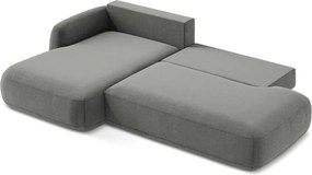 Divano angolare grigio allungabile (con penisola a sinistra/con chaise lounge) Hale – Makamii