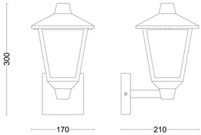 Philips - Applique da esterno KINNO 1xE27/25W/230V IP44