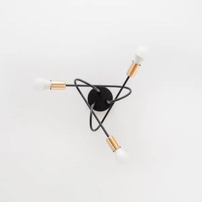 Lampadario a LED da incasso OXFORD 3xE27/15W/230V Nero