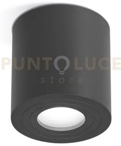 Ges1074- plafoniera alluminio grigio antracite tonda 1 luce attacco...