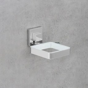 WENKO 22682100 -Supporto per asciugacapelli VACUUM-LOC QUADRO ED 13,5x14 cm argento/cromo