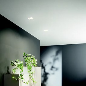 Faretto da incasso quadrato RUMBA in gesso verniciato Bianco 10x10 cm