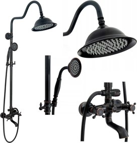 Set doccia con beccuccio Rea Retro Old Black