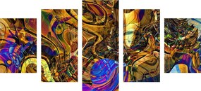 Quadri 5 pezzi – Pieno di arte astratta