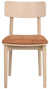 Sedie da pranzo in similpelle in colore marrone cognac-naturale in set di 2 pezzi Wolcott - Rowico