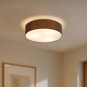 Plafoniera soffitto Sebatin Lindby, dimmerabile, Marrone / Ruggine, Camera da letto, Tessuto / Stoffa / Seta, Moderno, Plafoniera