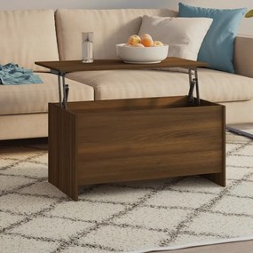 Tavolino rovere marrone 102x55,5x52,5 cm in legno multistrato