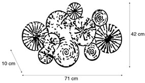 Applique da parete Art Déco oro antico 71 cm - Kelly