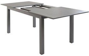ARGENTUM - set tavolo in alluminio cm 150/210 x 90 x 75 h con 4 poltrone Aulus