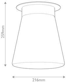 Kichler KL-ALBERS-F-T-CPZ-Plafoniera ALBERS 1xE27/40W/230V pr.21,6cm bronzo