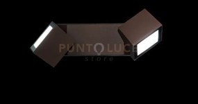 Applique per esterni a led in alluminio marrone ap.steve-2-marrone