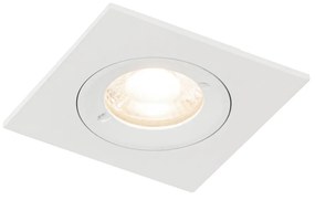 Faretto da incasso moderno bianco quadrato IP44 - Xena