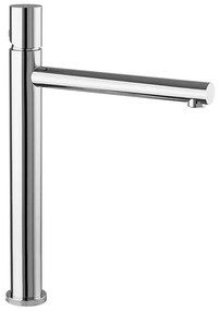 Miscelatore lavabo alto cromo senza leva in acciaio inox Gemini