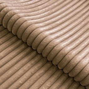 Divano angolare marrone (con penisola a destra/a L) con rivestimento in velluto a coste Marbeya – Ropez