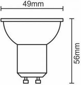Lampadina LED GU10/6W/230V 4000K nero
