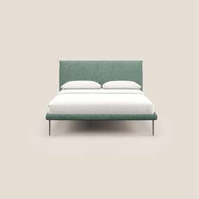 Theo letto imbottito moderno sfoderabile con piedi alti in metallo in tessuto impermeabile T10