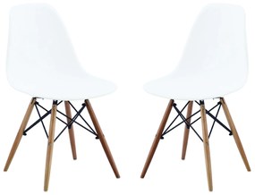 JULIETTE - sedia stile nordico con gambe in legno set da 2