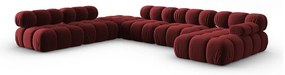 Divano in velluto rosso 379 cm Bellis - Micadoni Home