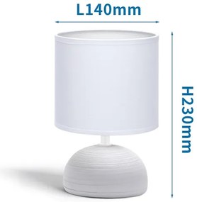 Aigostar - Lampada da tavolo 1xE14/40W/230V grigio/bianco