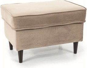 Pouf Ron Velvet beige scuro – 60x40x43 cm