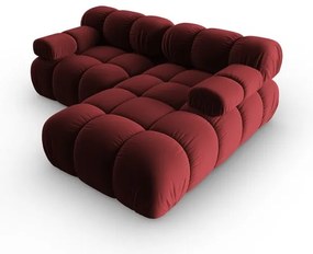 Divano angolare in velluto rosso (angolo destro) Bellis - Micadoni Home