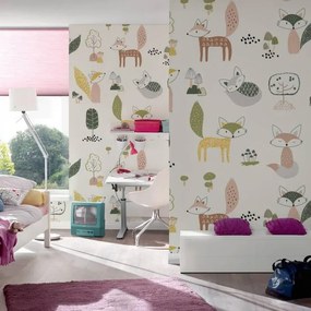 Fotomurale Furry fox, multicolore