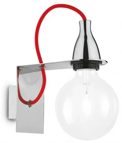 Ideal Lux -  Lampada da parete MINIMAL AP1  - Lampada da parete dal design italiano, con lampada a risparmio energetico. Finitura in smalto colorato o in cromo.