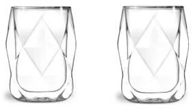 Set di 2 bicchieri da latte a doppia parete, 350 ml Geo - Vialli Design