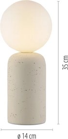 Schöner Wohnen 12543-42 - Lampada da tavolo TRAVENTA 1xG9/10W/230V cemento