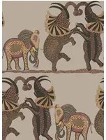 Cole & Son Carta da parati Safari Dance - Orange/ Stone