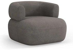 Poltrona grigia in tessuto bouclé Jenny - Micadoni Home