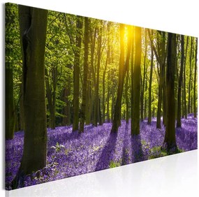 Quadro Hyacinth Field (1 Part) Narrow  Colore Viola, Dimensioni e Misure 135x45