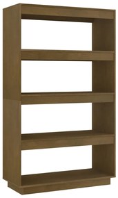 Libreria/divisorio marrone miele 80x35x135 cm in legno di pino