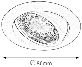Rabalux 1050 - SET 3xLED Lampada da incasso LITE 3xGU10-LED/3W/230V