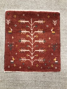 Gabbeh Tappeto persiano 40 x 40 Rosso (Iran) Annodato A Mano
