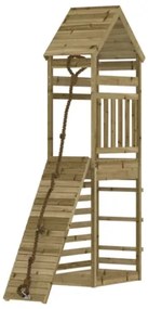 Casetta con Arrampicata in Legno di Pino Impregnato