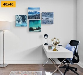Set di quadri – Paesaggio innevato