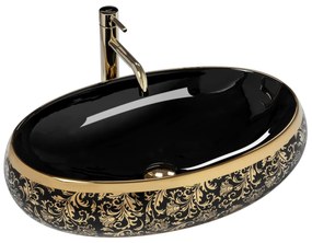 Lavabo da appoggio Rea Meryl Black / Gold