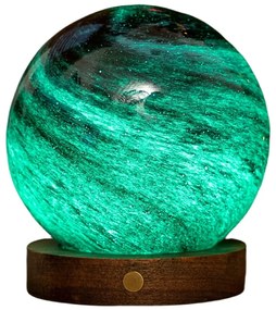 Decorazione luminosa marrone scuro/colore naturale scuro con ricarica USB ø 12 cm Stellar Ocean – Gingko