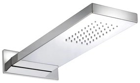 Soffione doccia Tulip in inox cromato L 50 x H 15 x P 15 cm anticalcare 1 getto
