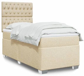 Giroletto A Molle Con Materasso Crema 100x200 Cm İn Tessuto /
