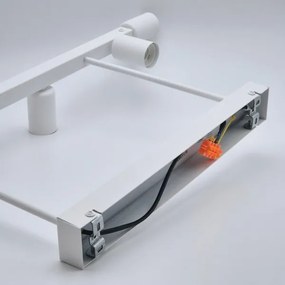 Lampadario a sospensione con supporto rigido ASTRID 6xE27/60W/230V bianco