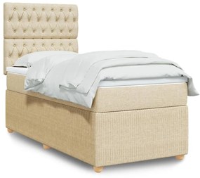Giroletto A Molle Con Materasso Crema 100x200 Cm İn Tessuto /