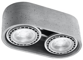 Plafoniera BASIC AR111 2xGU10/40W/230V concrete