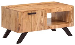 Tavolino da salotto 90x50x45 cm in legno massello d&#039;acacia