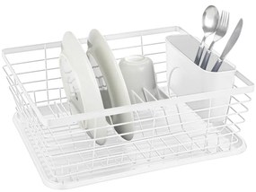 Scolapiatti bianco opaco in metallo 36x30 cm Drip – Wenko