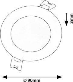 Rabalux 71240 - Lampada LED da incasso SHAUN LED/3W/230V diametro 9 cm nero