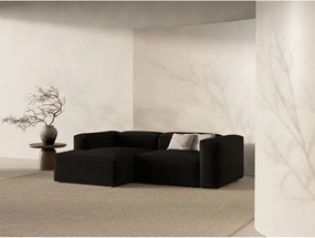 Divano angolare nero (con penisola a sinistra/con chaise lounge) Bergamo – Cosmopolitan Design