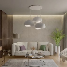 Brilagi - Lampada a sospensione con cavo WABI SABI 3xE27/40W/230V bianca